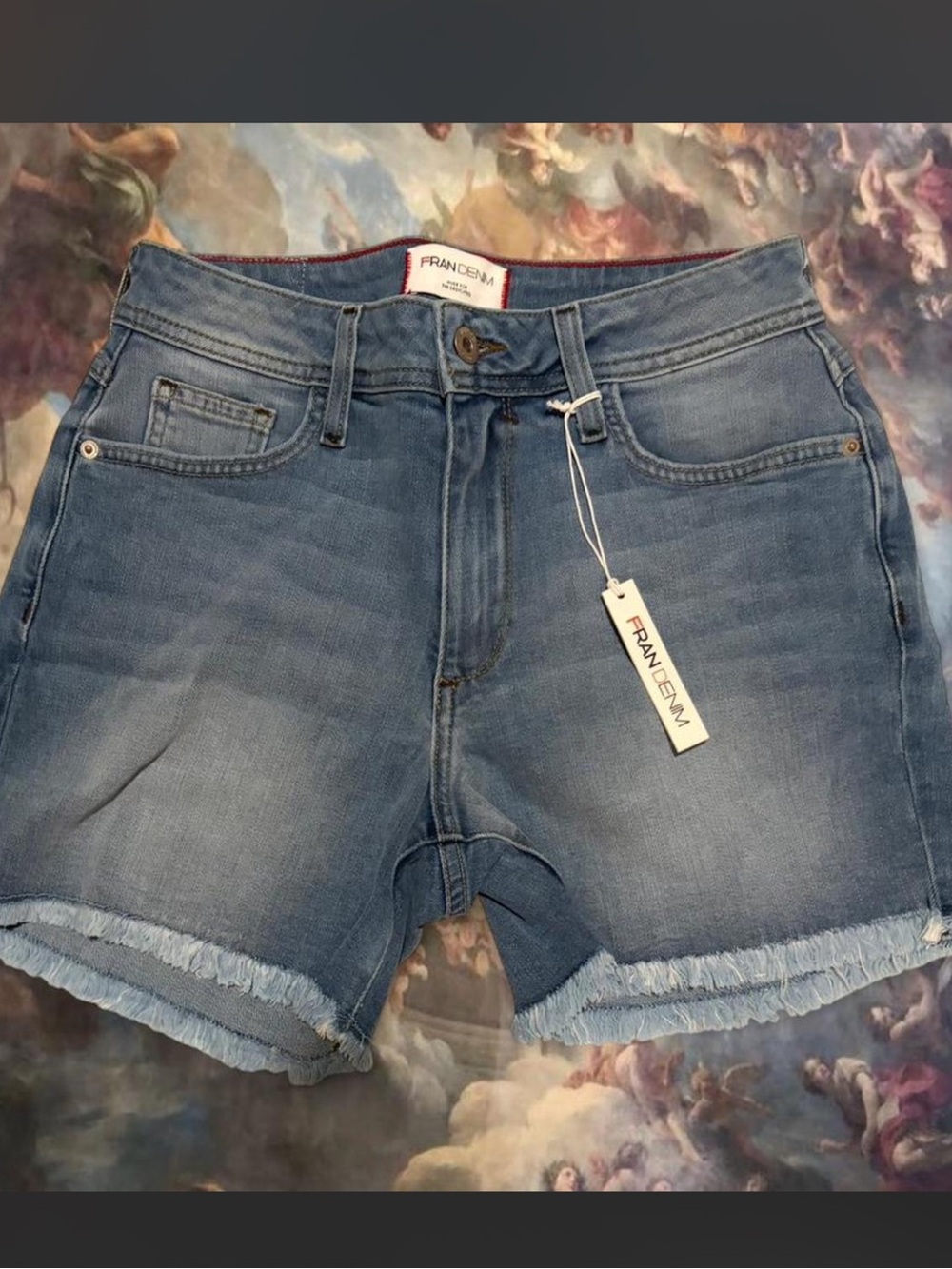 NWT Fran Denim "Lauren" Athletic Fit Shorts Size 26